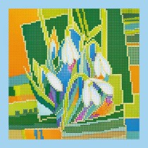 Схема для вышивки бисером «Подснежники»