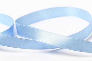 Лента атласная 12 мм ( 1/2 ") "Gamma" №049 голубой 33 метра
